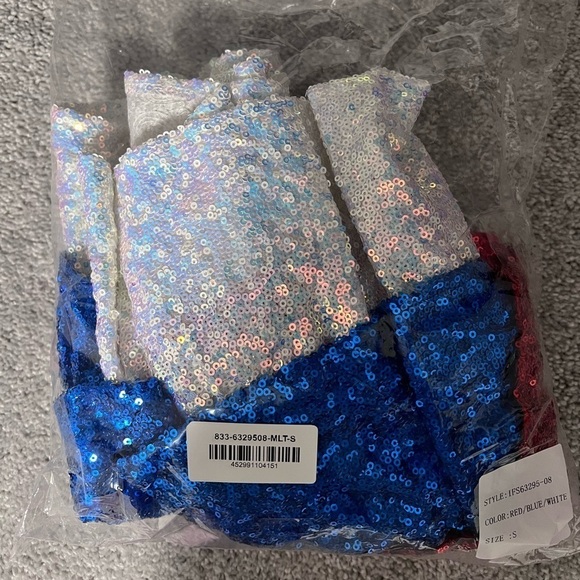 NWT RED DRESS FEEL THE FIREWORKS RED MULTI SEQUIN TIERED SKIRT - Picture 4 of 4